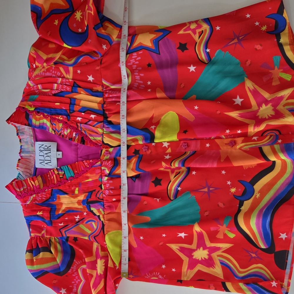 Alden Adair Oliver Blouse In Star Gazing Size Small - Picture 7 of 12